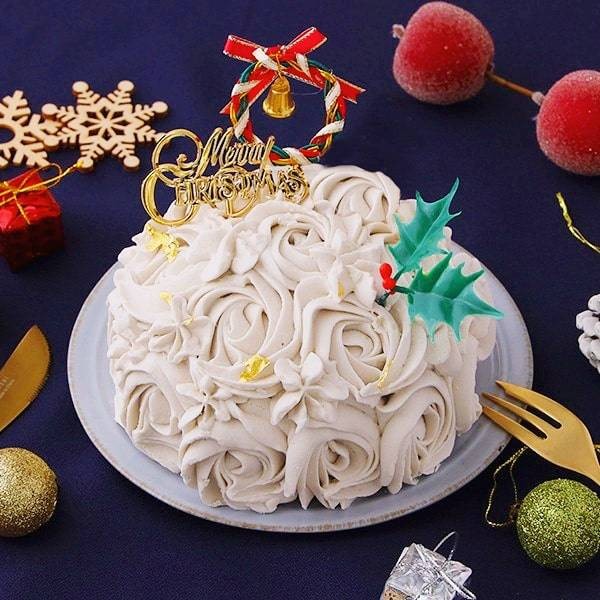 クリスマスホワイトロゼッタケーキ