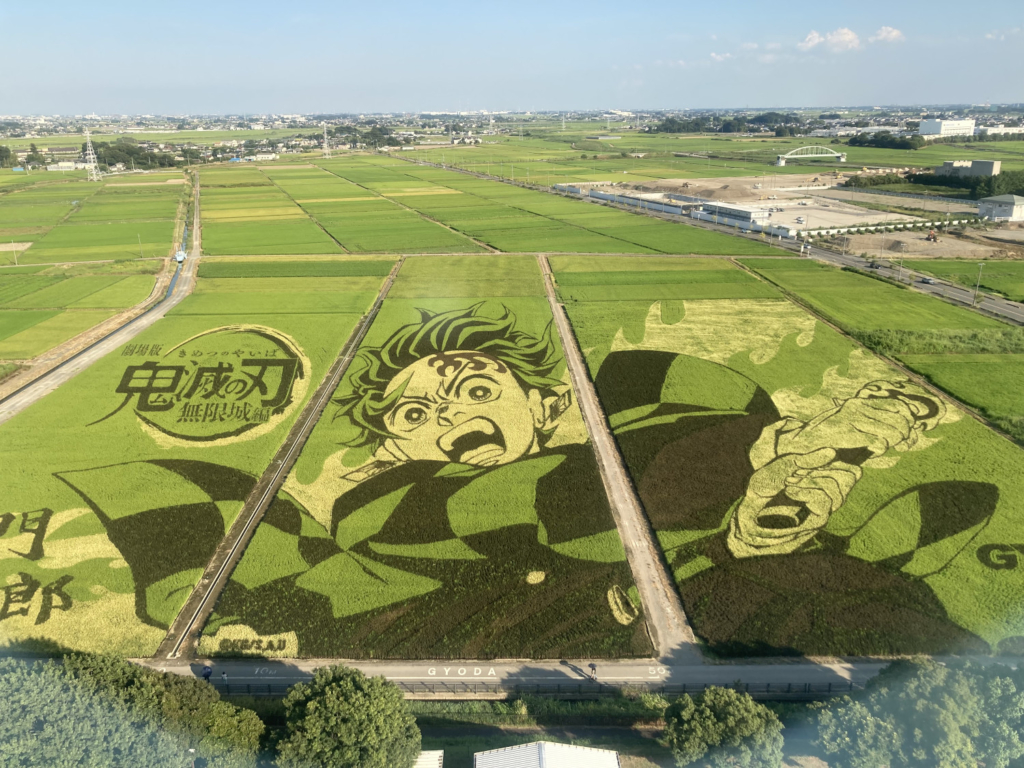 『劇場版「鬼滅の刃」無限城編』の田んぼアート